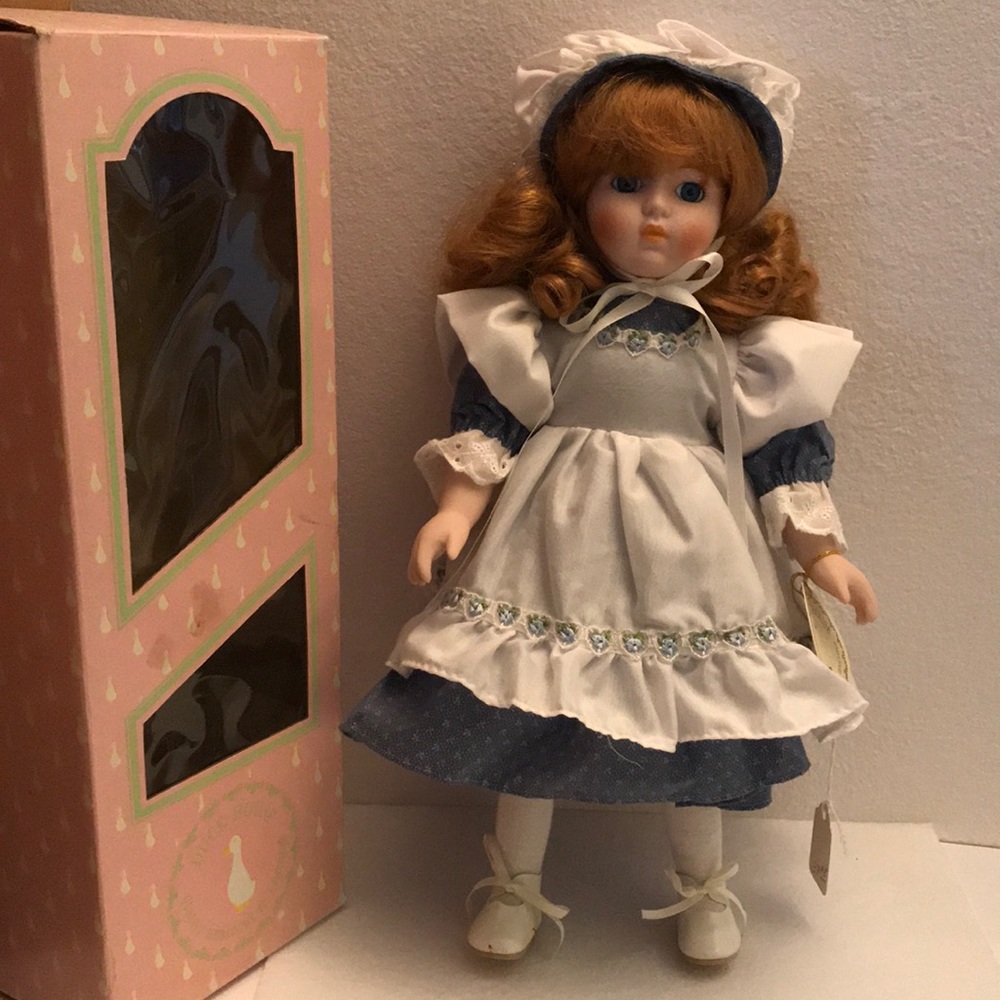 Vintage Duck House Porcelain Doll